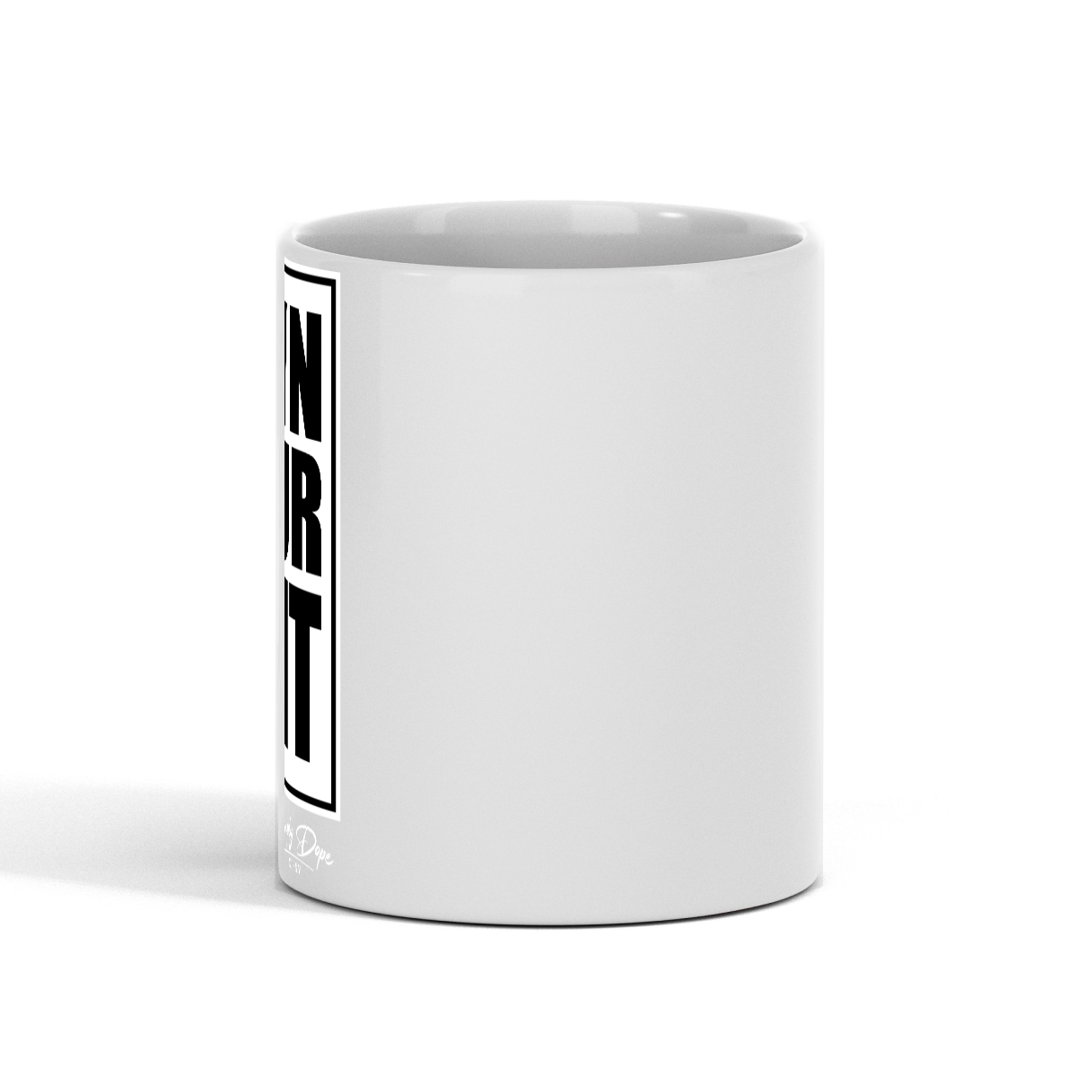 Standard size glossy ceramic mug